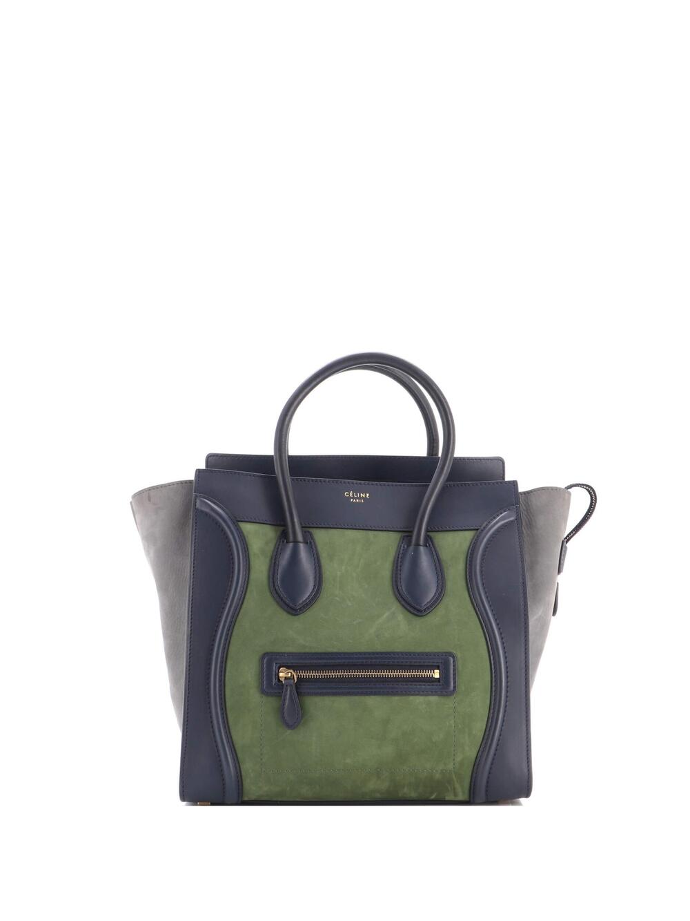 Celine Tricolor Luggage Bag Suede Mini #340767C86B